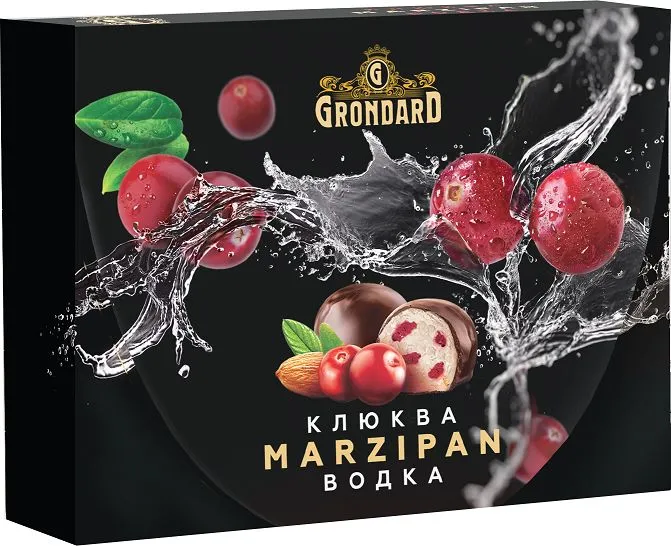  TM Grondard       (10186) Конфеты глазированные Марципановые Клюква и Водка, 98г  в Каменске-Шахтинском