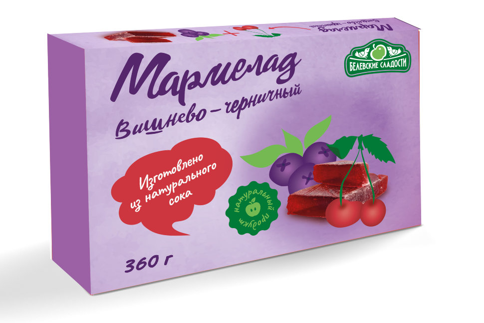  Мармелад  "Вишнево-черничный" белевский 360г   в Каменске-Шахтинском