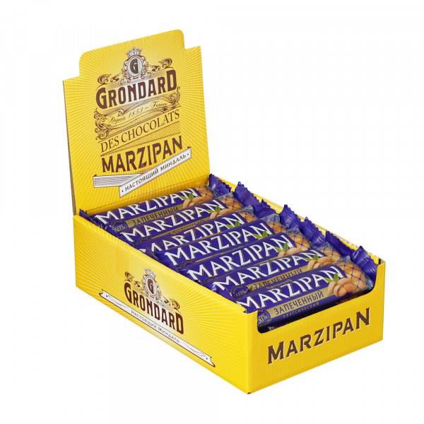 №1 TM Grondard   (11161) Батончики НЕглазированные Марципановые Запечённые, (28шт по 40г)    в Каменске-Шахтинском